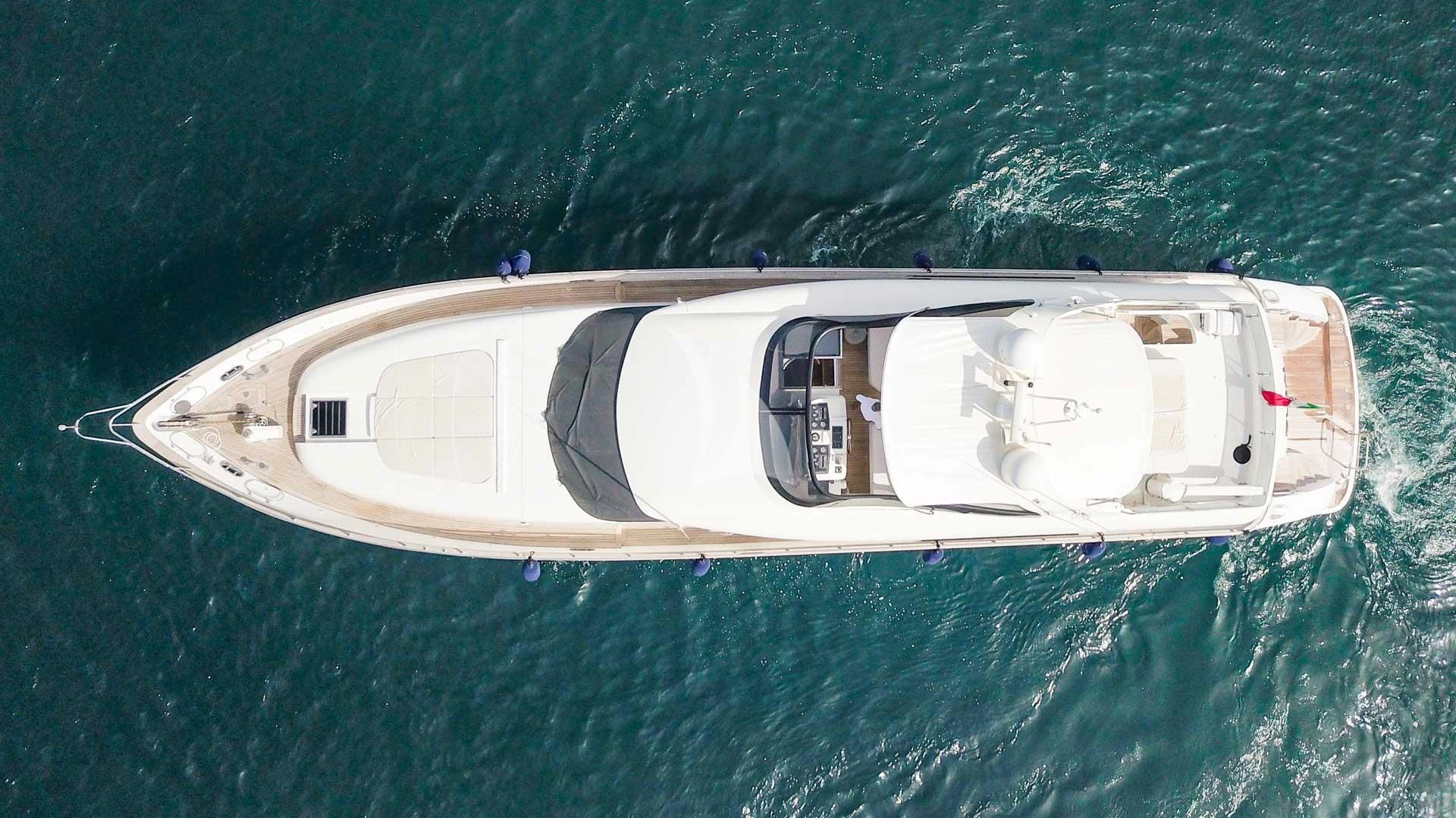 a boat in the water aboard DUBAI Yacht for Sale
