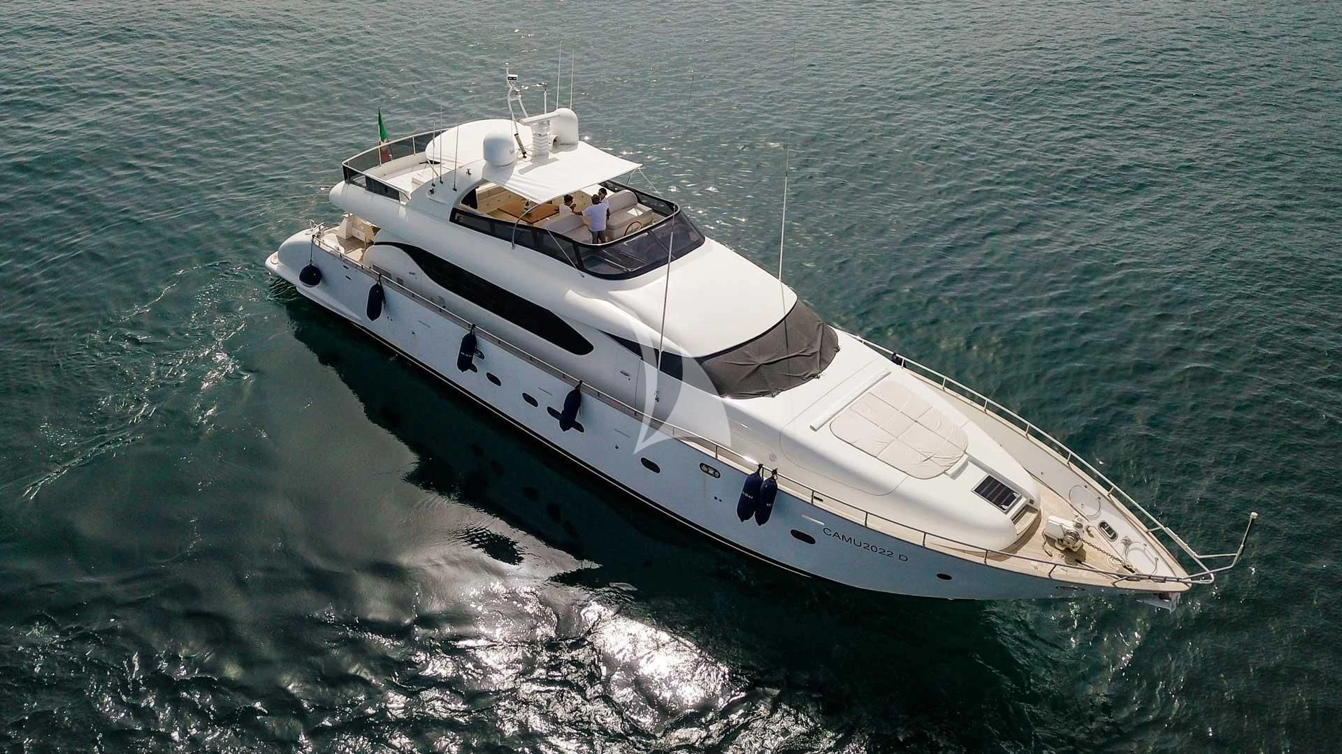 a boat in the water aboard DUBAI Yacht for Sale