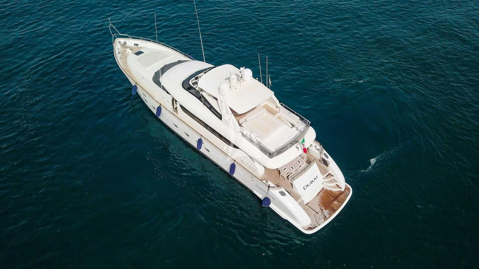 a boat in the water aboard DUBAI Yacht for Sale