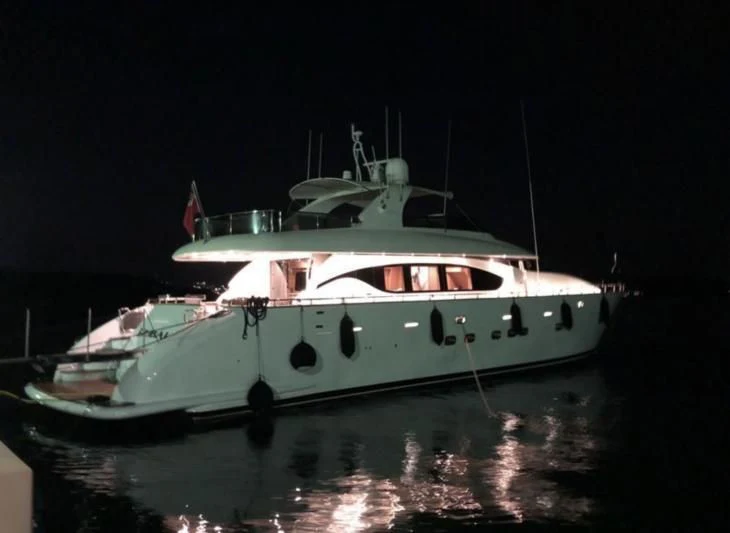 a boat on the water aboard DUBAI Yacht for Sale