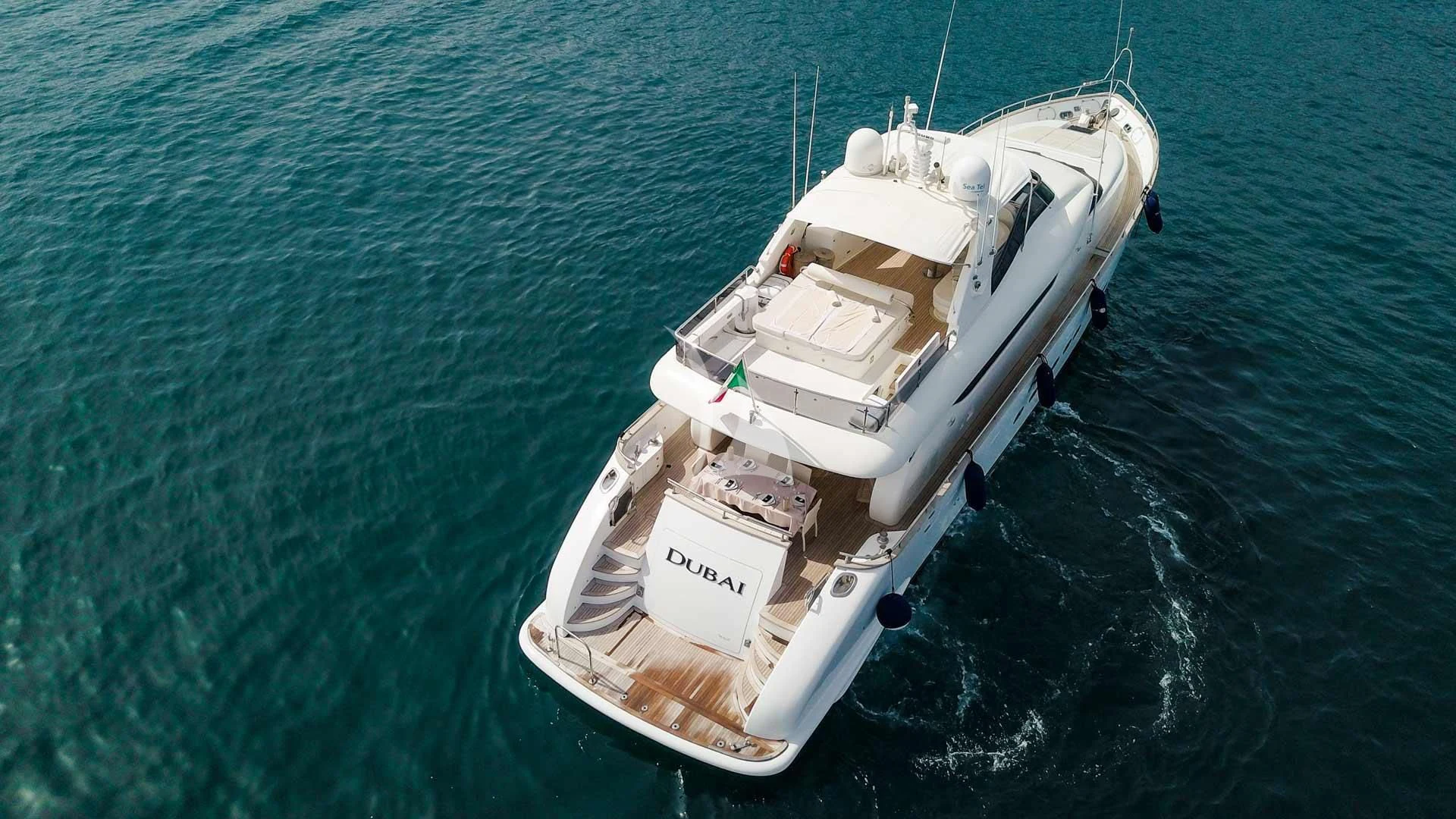 a boat on the water aboard DUBAI Yacht for Sale