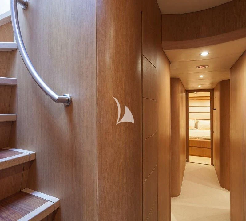 a bathroom with a shower aboard DUBAI Yacht for Sale