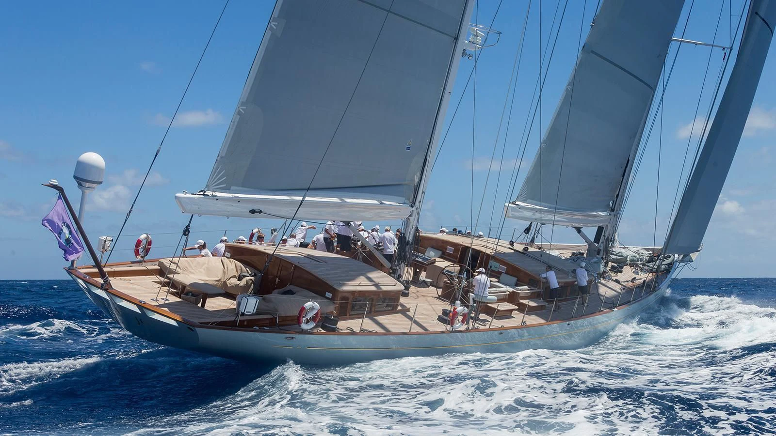a boat sailing on the sea aboard ELFJE Yacht for Sale