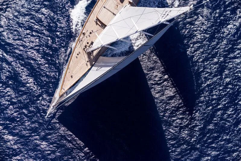 a large ship in the water aboard ELFJE Yacht for Sale