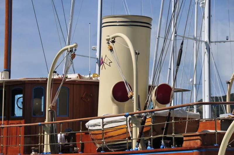 a boat with a sail aboard ATLANTIDE Yacht for Sale