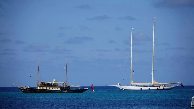 a couple of boats in the water aboard ATLANTIDE Yacht for Sale