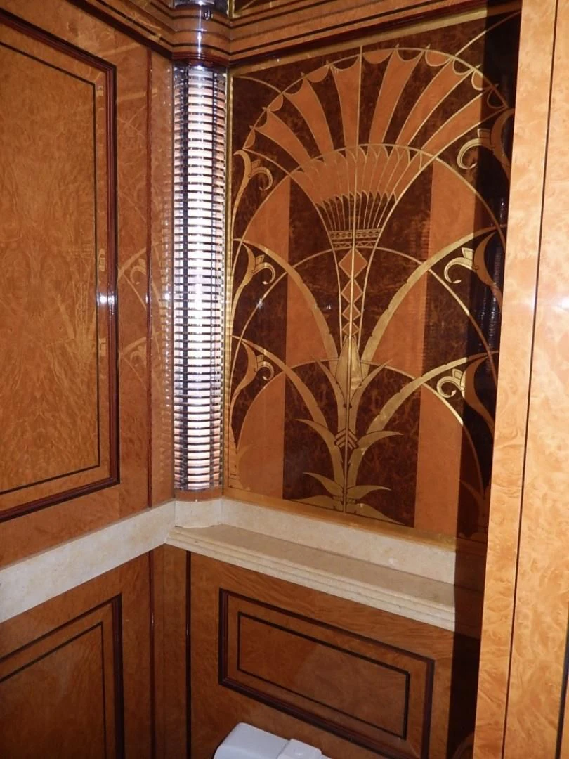 a door with a fan aboard ATLANTIDE Yacht for Sale