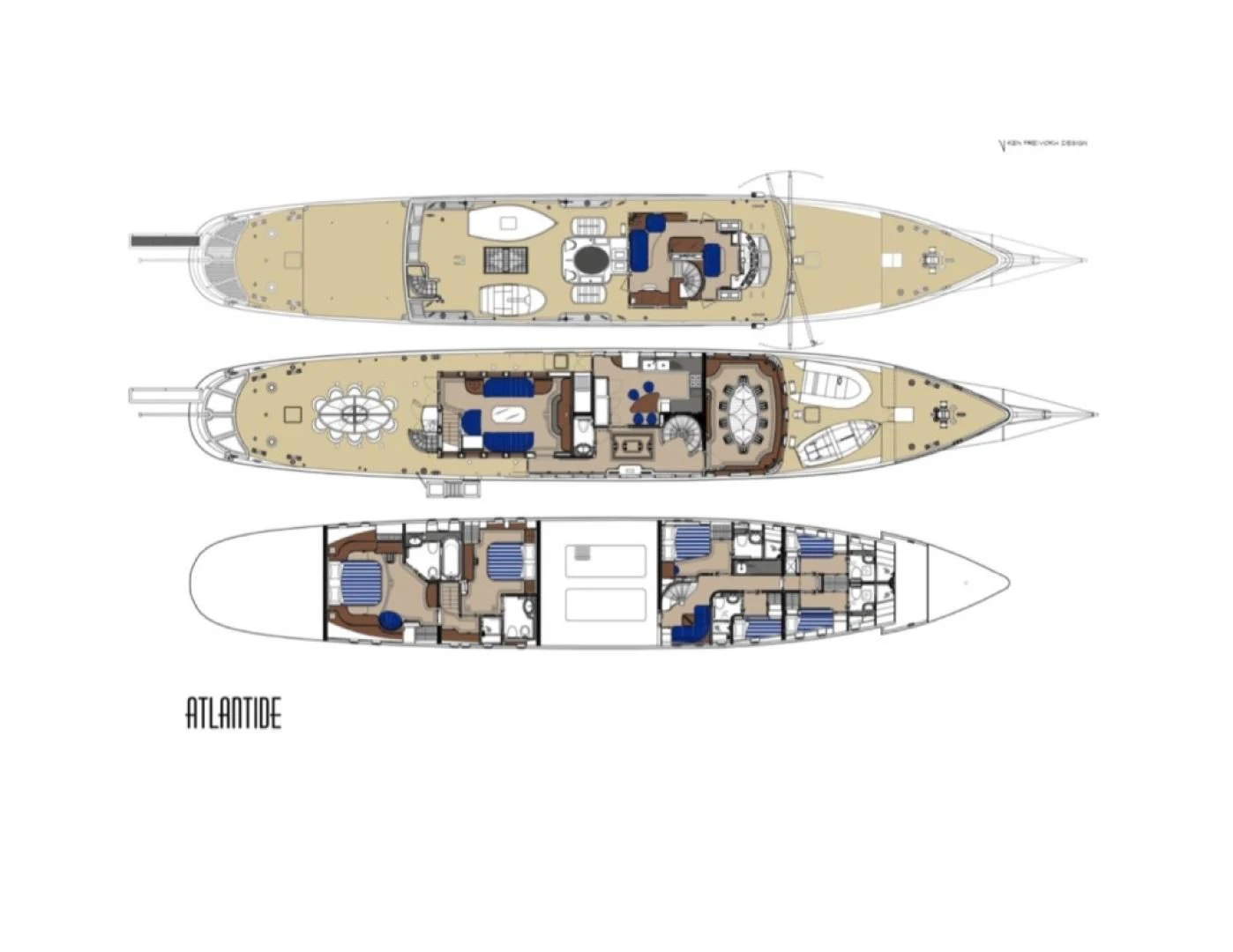 diagram aboard ATLANTIDE Yacht for Sale