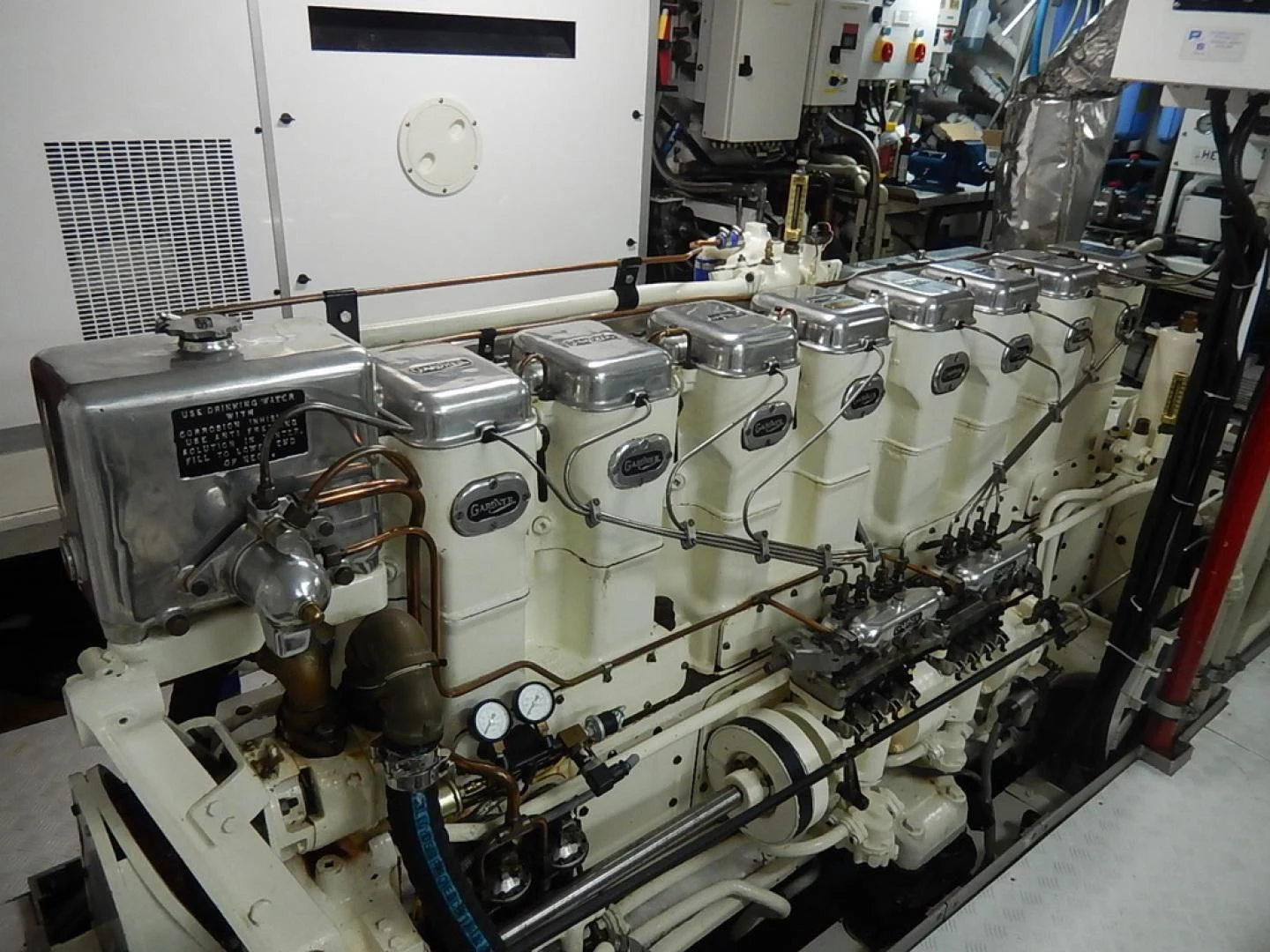 a machine with many wires aboard ATLANTIDE Yacht for Sale