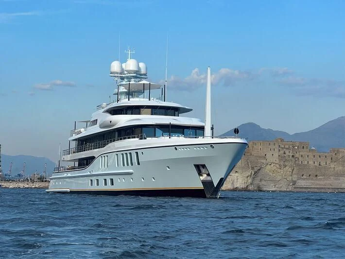 a boat in the water aboard AVANTI Yacht for Sale