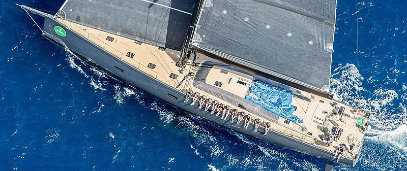a ship in the water aboard SORCERESS Yacht for Sale