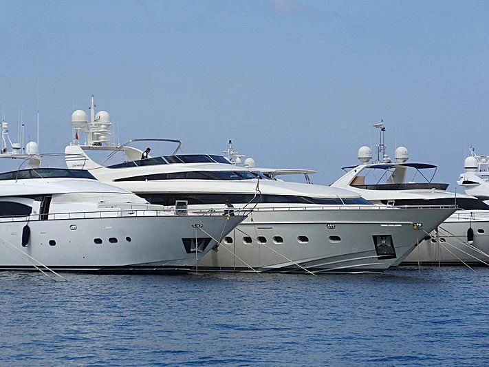 a couple of white yachts aboard DESIREE BLEUE Yacht for Sale