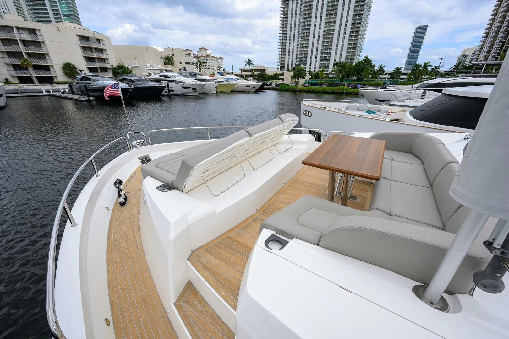 a boat on the water aboard SKYCHASER Yacht for Sale