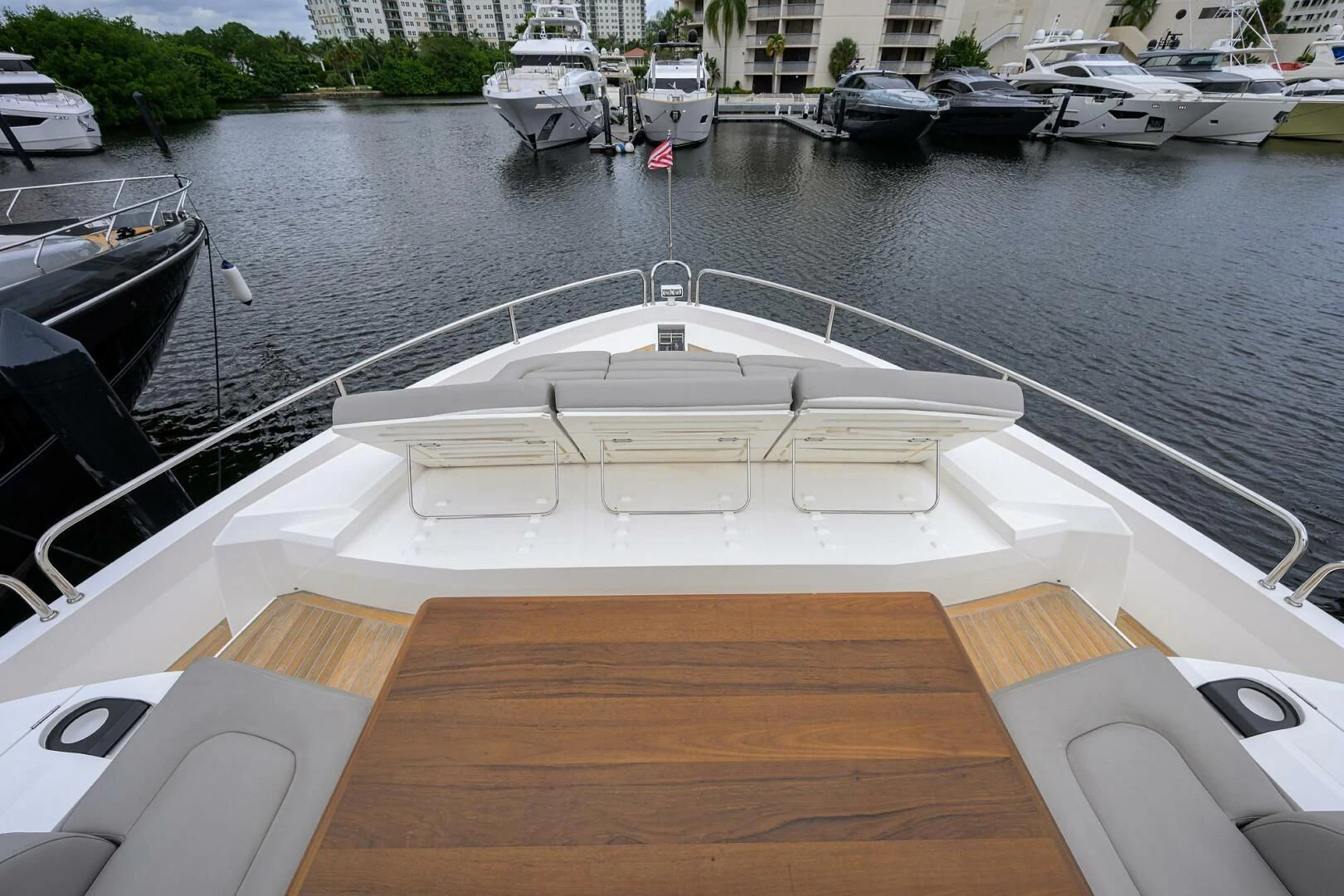 a boat on the water aboard SKYCHASER Yacht for Sale