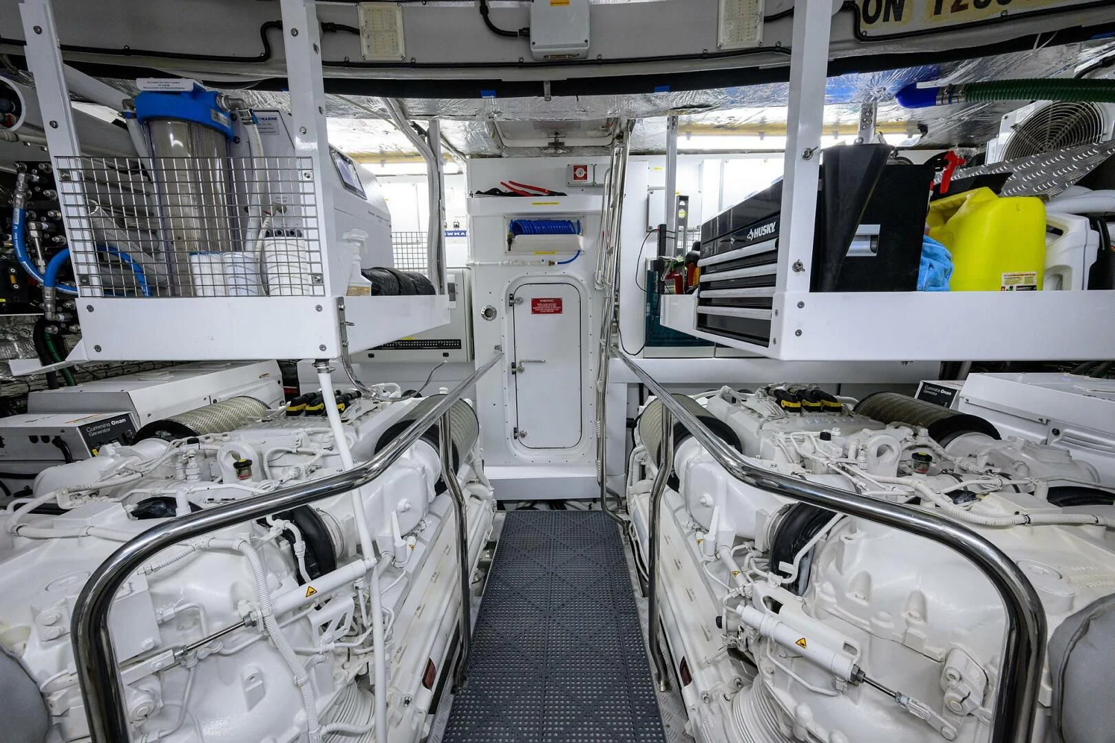 a room with several machines aboard SKYCHASER Yacht for Sale