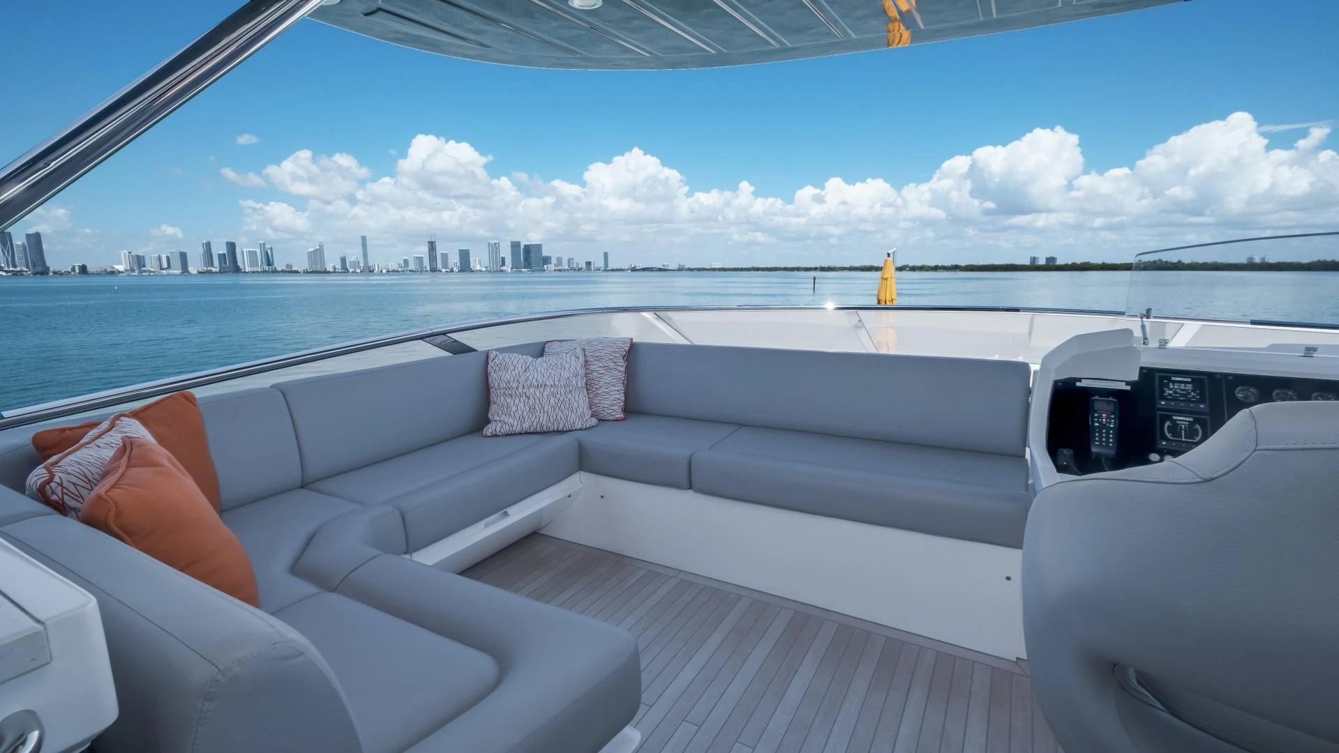 a boat on the water aboard SKYCHASER Yacht for Sale