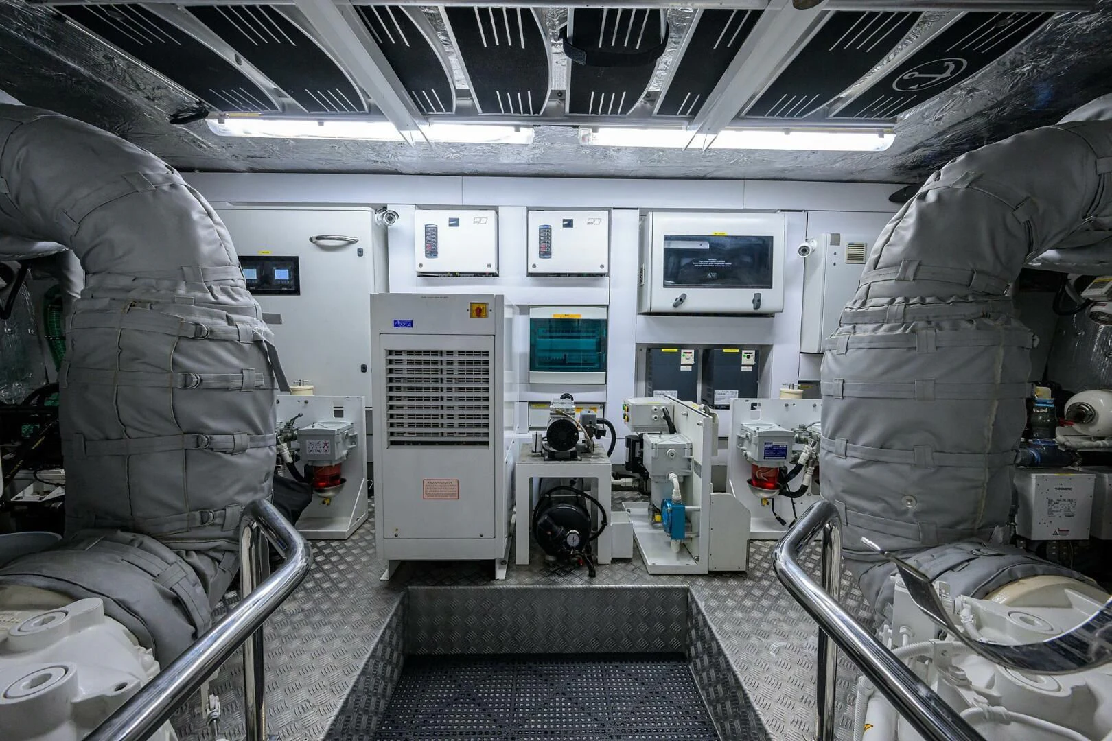 a room with several machines aboard SKYCHASER Yacht for Sale