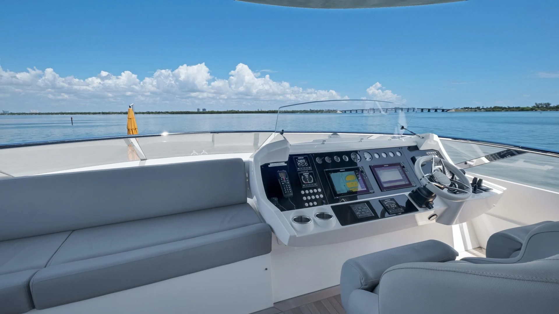 a boat on the water aboard SKYCHASER Yacht for Sale