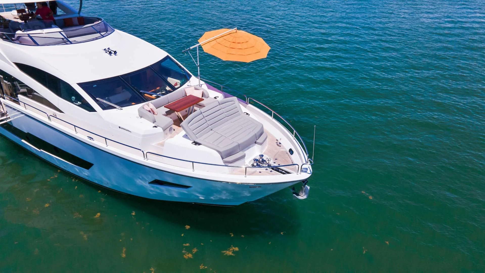 a boat in the water aboard SKYCHASER Yacht for Sale