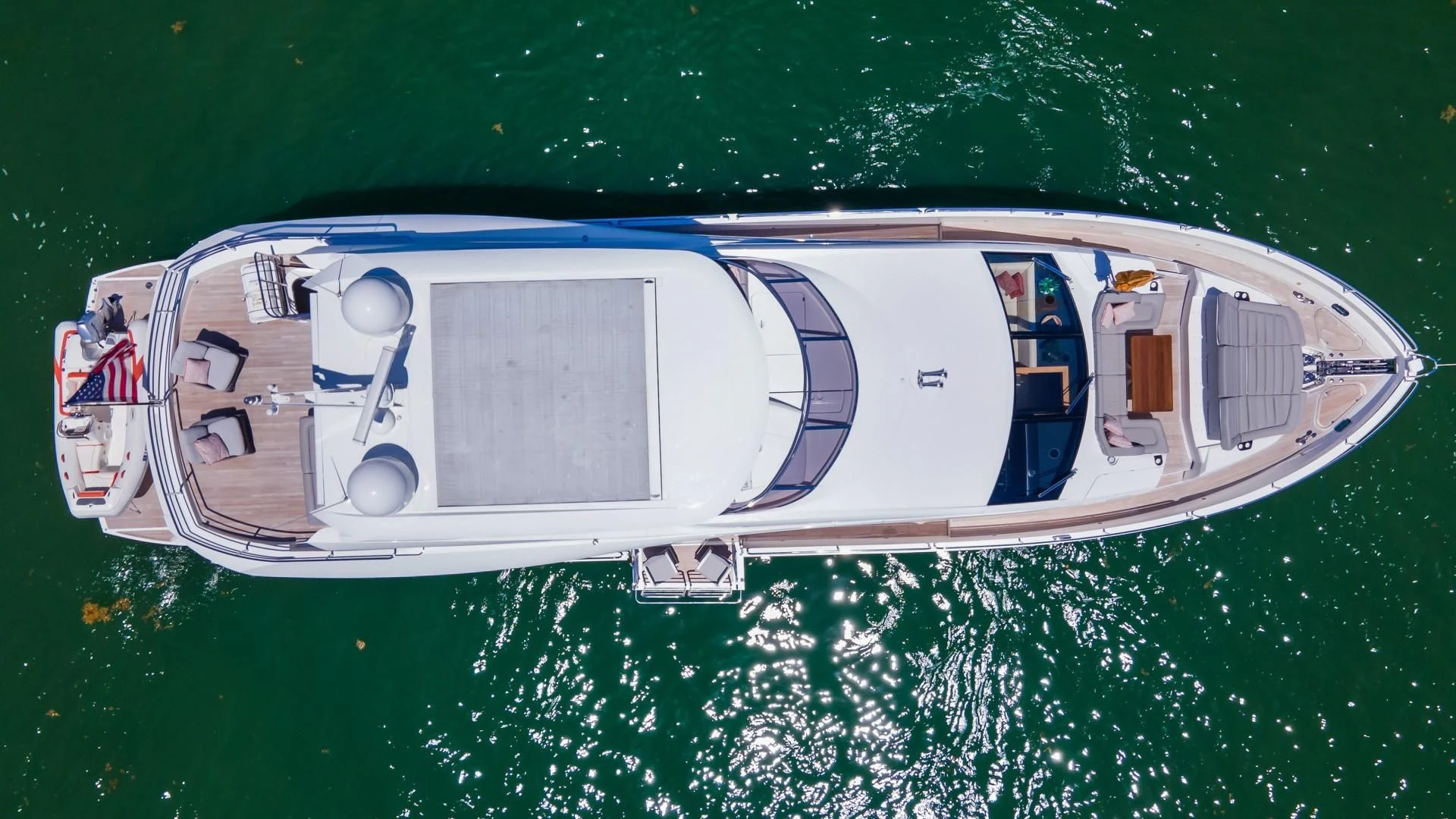 a boat on the water aboard SKYCHASER Yacht for Sale