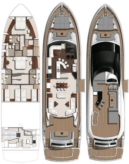 diagram, engineering drawing aboard SKYCHASER Yacht for Sale