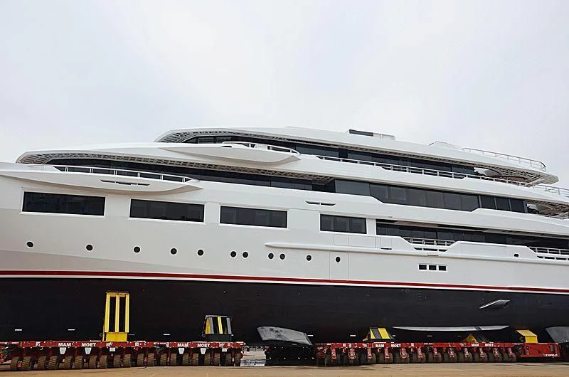 a large cruise ship aboard SHODAN Yacht for Sale