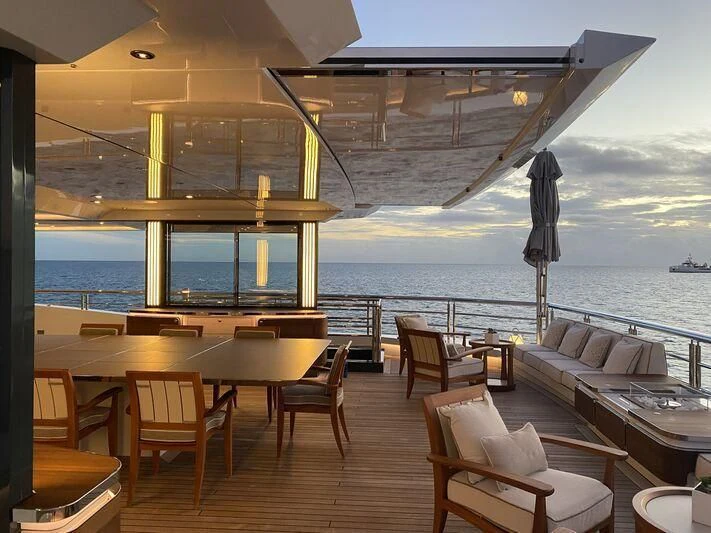 a boat on the water aboard SHODAN Yacht for Sale