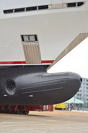 the tail end of a plane aboard SHODAN Yacht for Sale