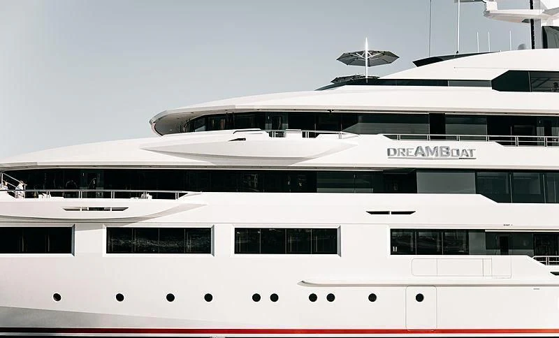 a white building with a white roof aboard SHODAN Yacht for Sale
