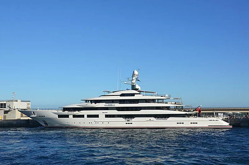 a large white yacht aboard SHODAN Yacht for Sale