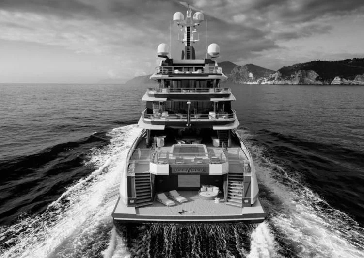 a ship on the water aboard SHODAN Yacht for Sale