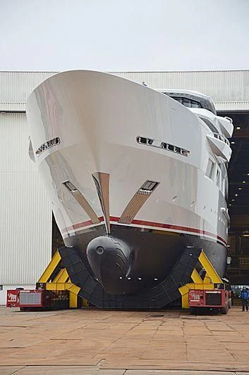 a large metal object with a large piece of machinery on it aboard SHODAN Yacht for Sale