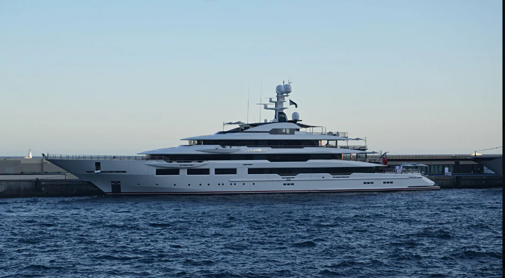 a large white ship aboard SHODAN Yacht for Sale
