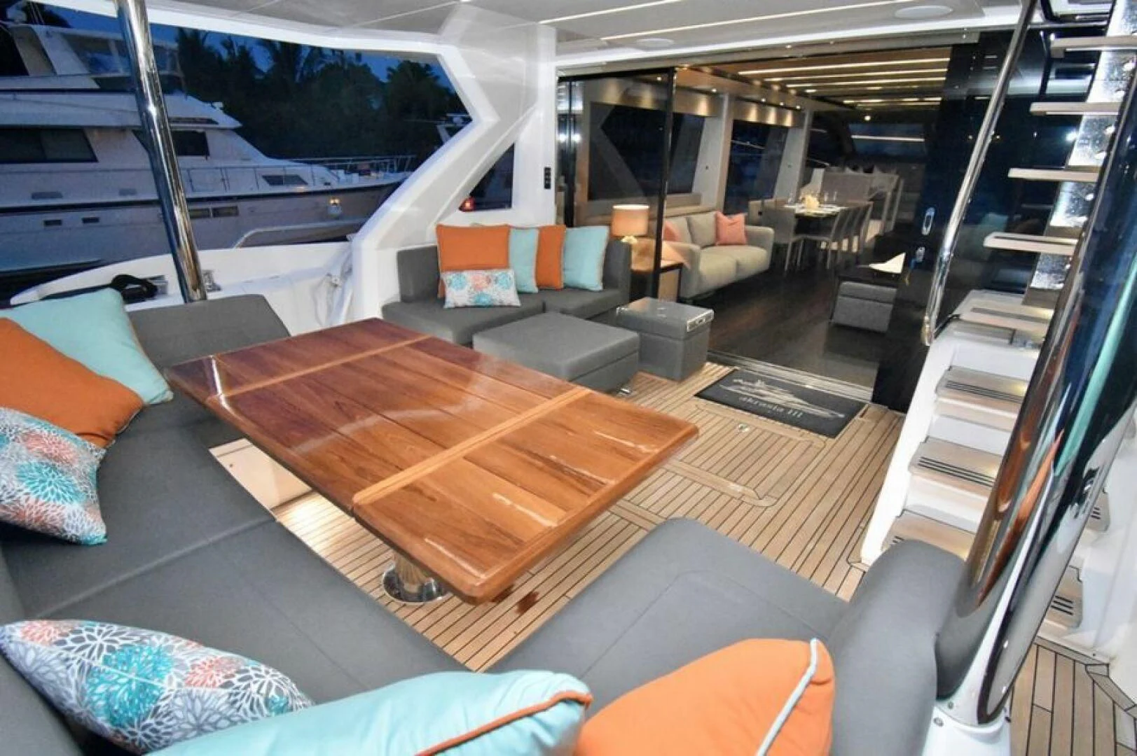 inside of a boat aboard DO IT ANYWAY Yacht for Sale