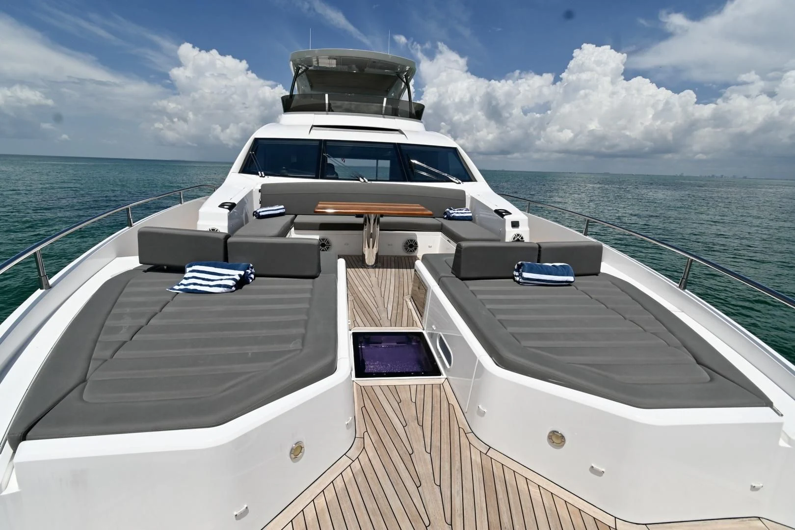 a boat on a deck aboard DO IT ANYWAY Yacht for Sale