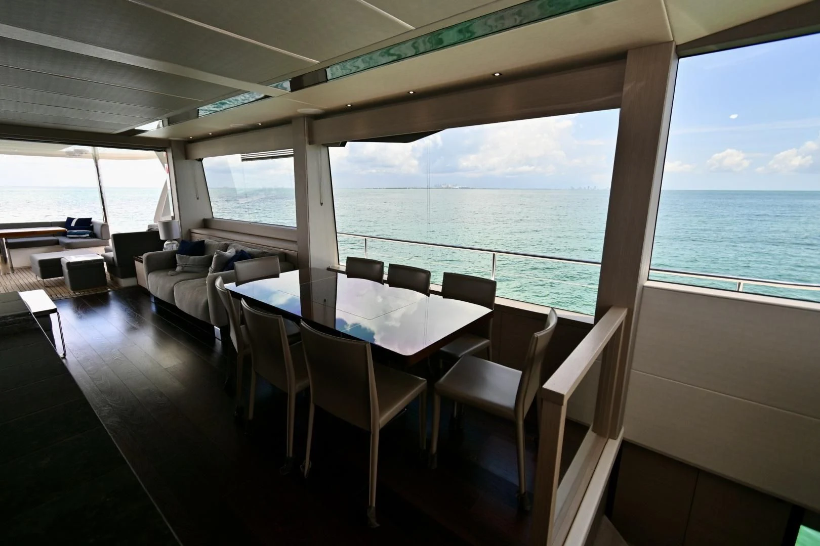 a room with a table and chairs aboard DO IT ANYWAY Yacht for Sale