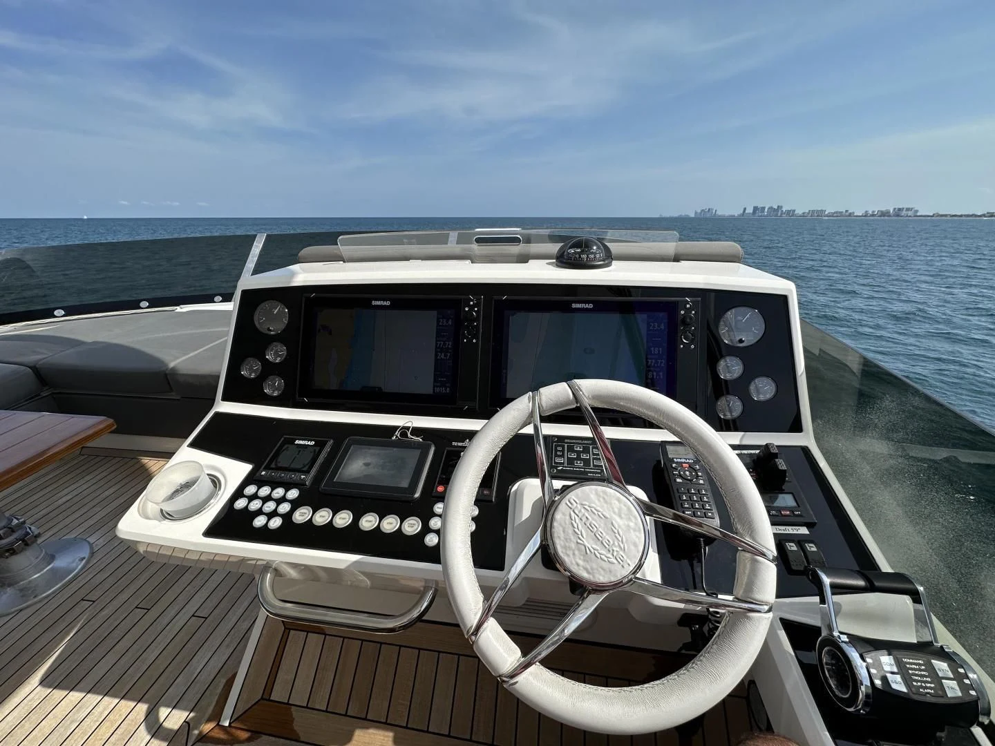 a car driving on a boat aboard DO IT ANYWAY Yacht for Sale