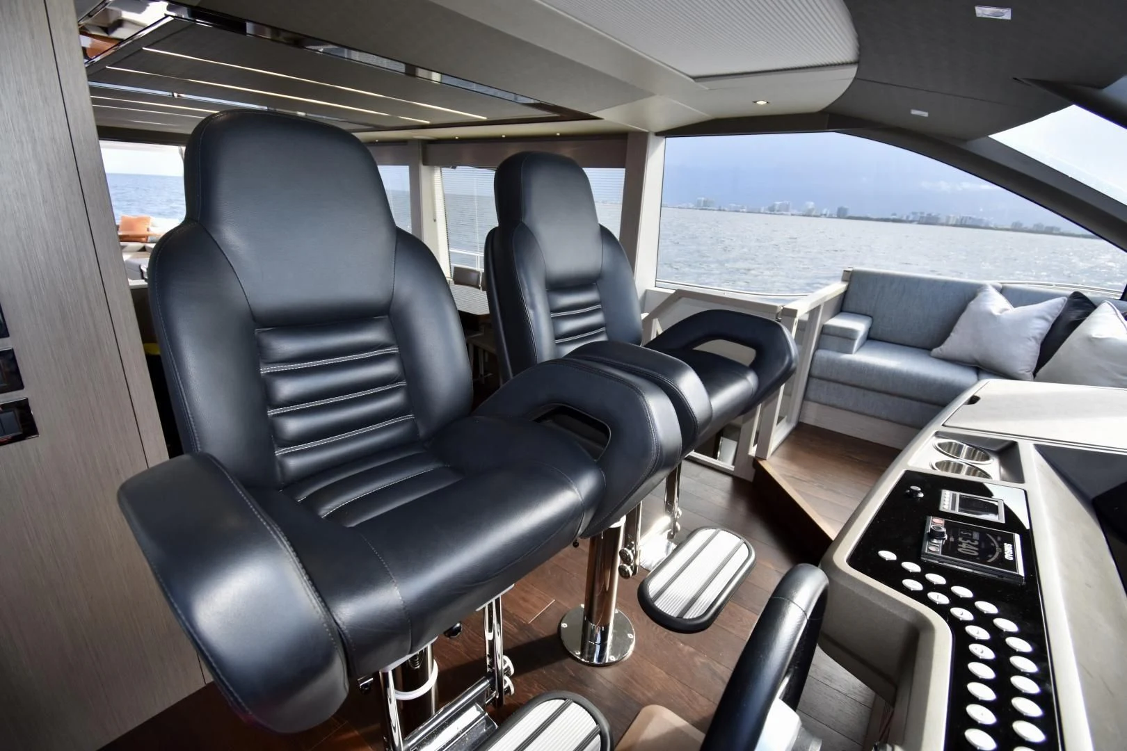 the inside of a car aboard DO IT ANYWAY Yacht for Sale