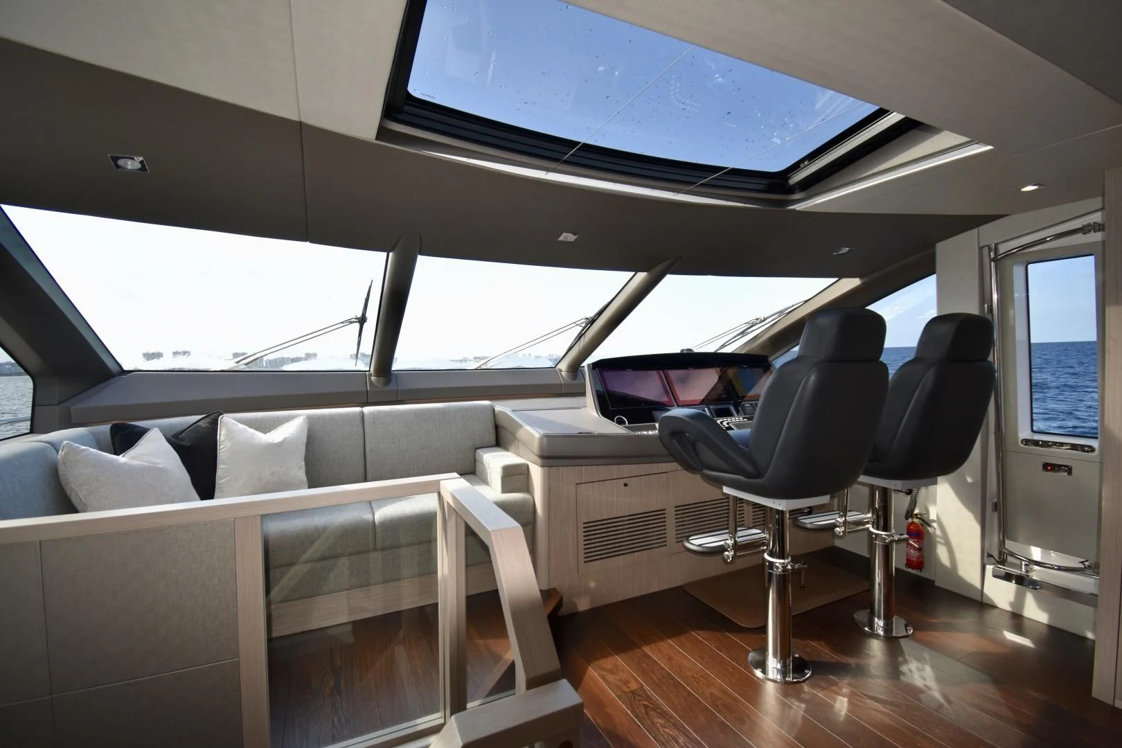 inside of a car aboard DO IT ANYWAY Yacht for Sale
