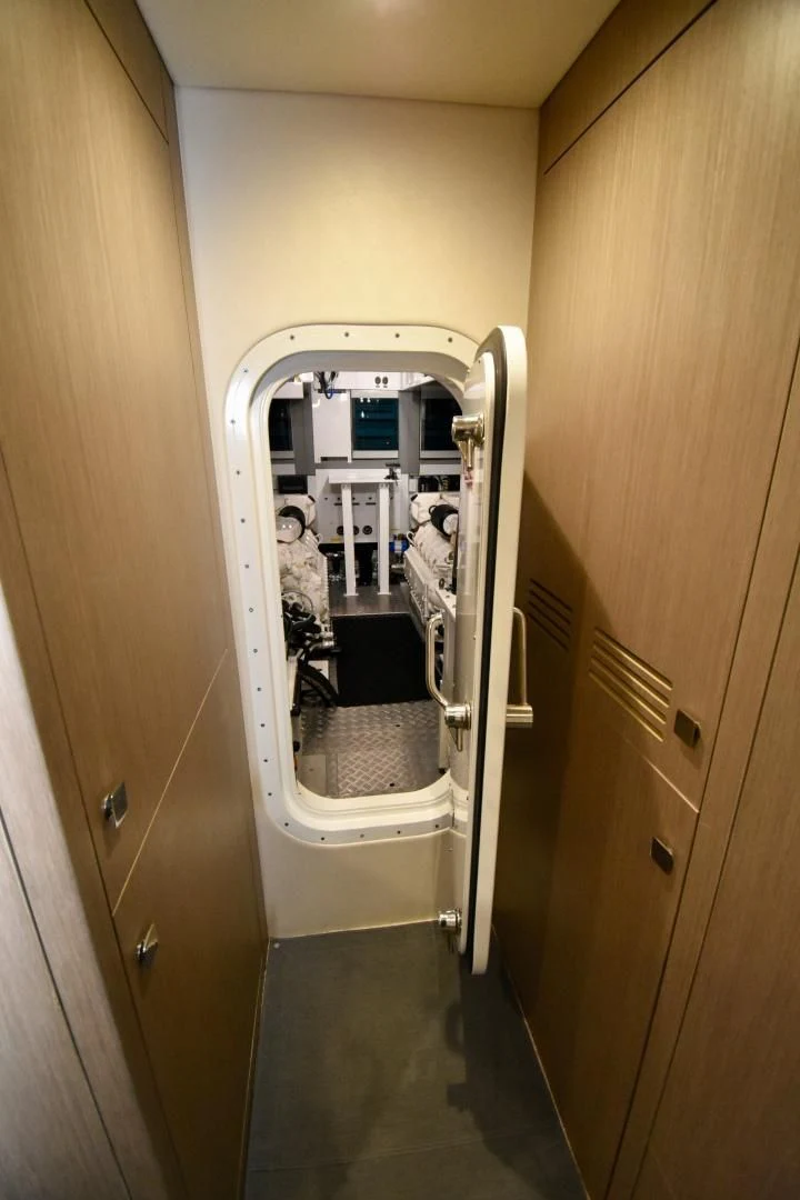 a door with a mirror aboard DO IT ANYWAY Yacht for Sale