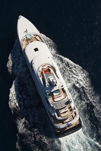 a space ship in outer space aboard ARIENCE Yacht for Sale