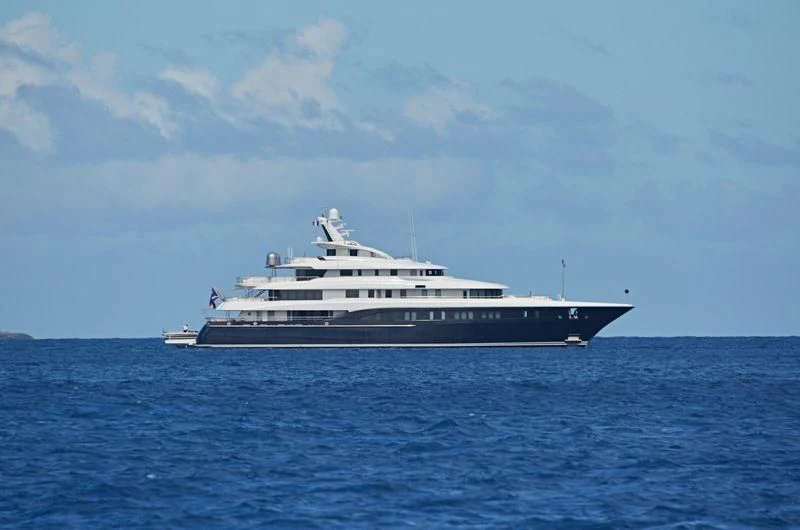 a large white boat in the water aboard ARIENCE Yacht for Sale