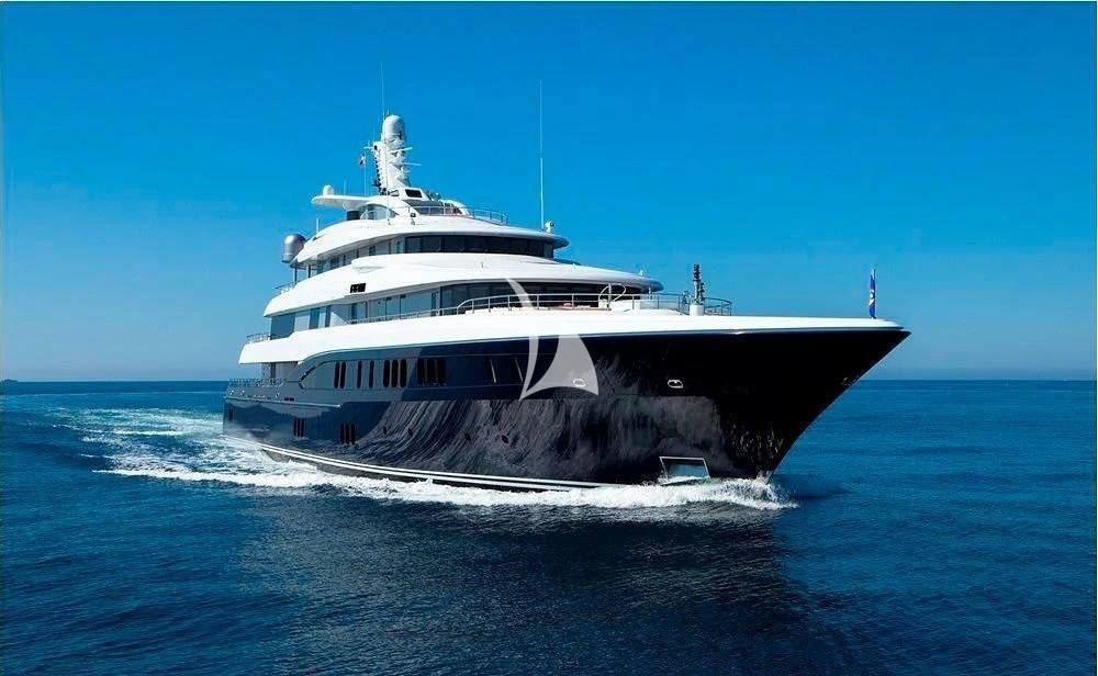 a large ship on the water aboard ARIENCE Yacht for Sale