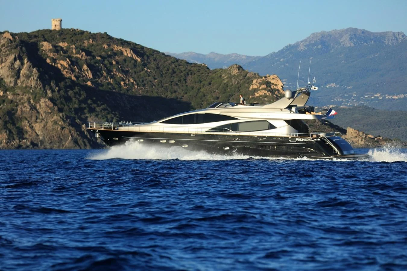 a boat on the water aboard BLACK PEARL Yacht for Sale