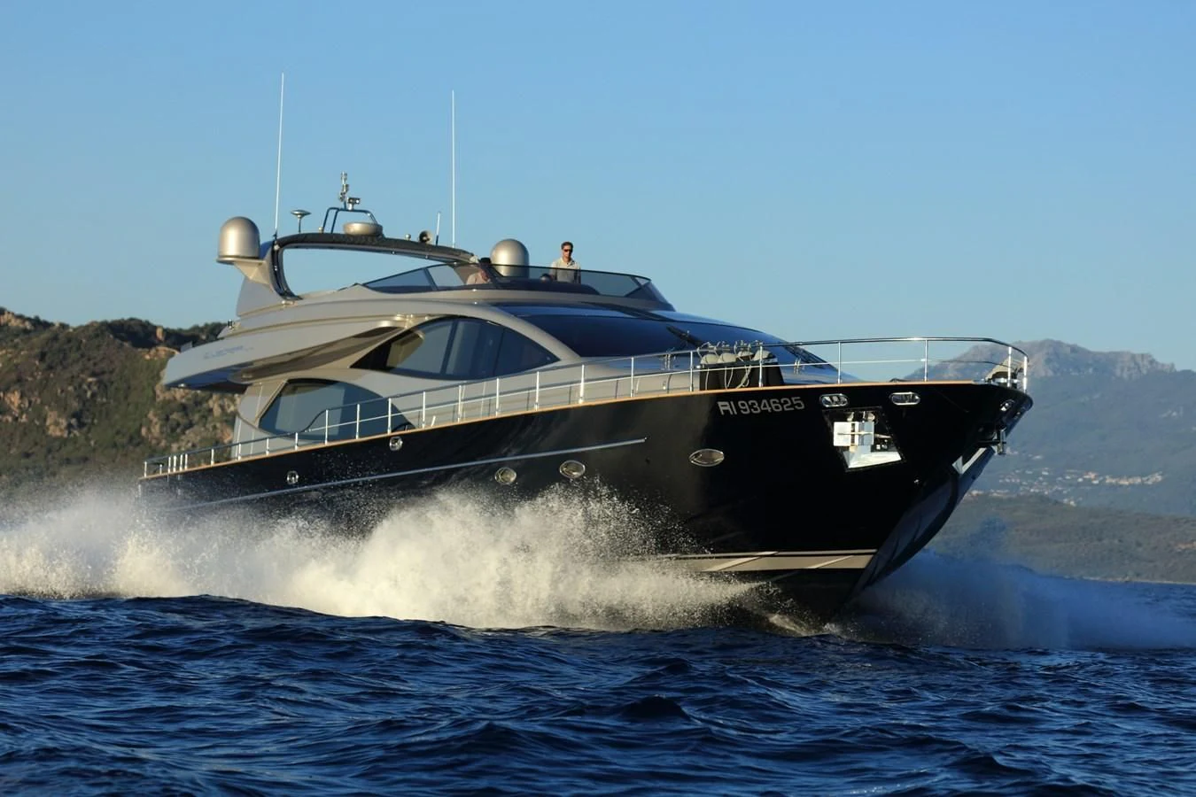 a boat on the water aboard BLACK PEARL Yacht for Sale
