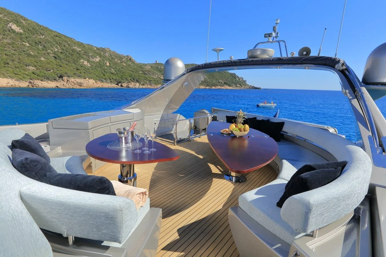 a boat on the water aboard BLACK PEARL Yacht for Sale