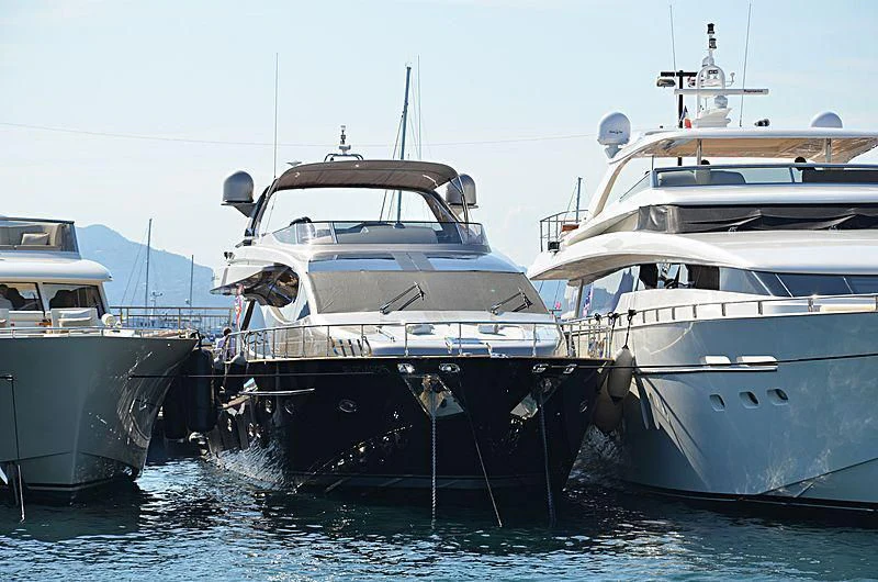 several boats in the water aboard BLACK PEARL Yacht for Sale