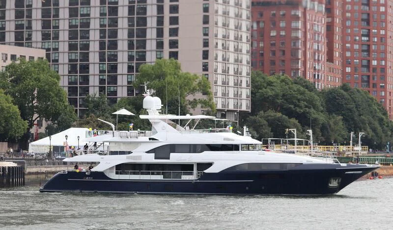 a boat on the water aboard QUEEN D Yacht for Sale