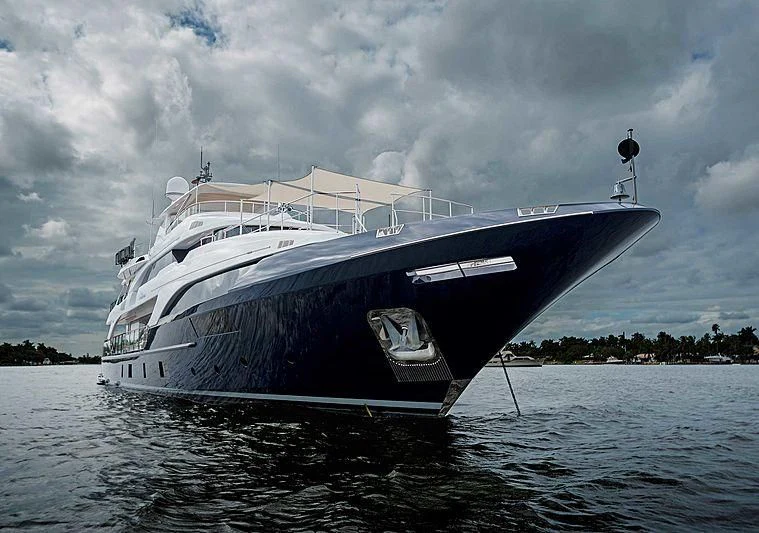 a large boat in the water aboard QUEEN D Yacht for Sale