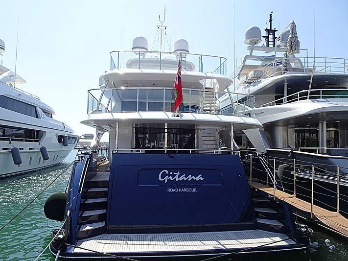a group of boats docked aboard QUEEN D Yacht for Sale